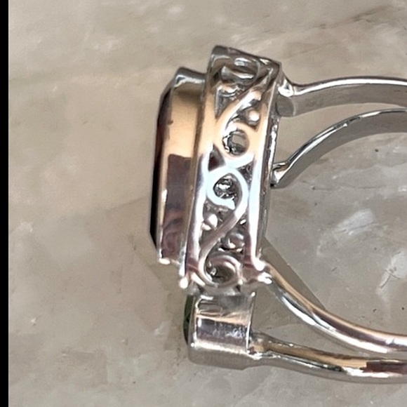 Multigemstone Niassa Ruby Sterling Silver Split Band Ring - Picture 11 of 16